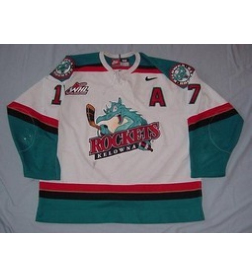 Custom WHL Kelowna Rockets 01 02 Kiel Mcleod Home Hockey Jersey White